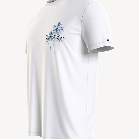 S M L XL XXL NWT Tommy Hilfiger Mens Palm Tree Tee 78J6659 101 - Picture 4 of 6